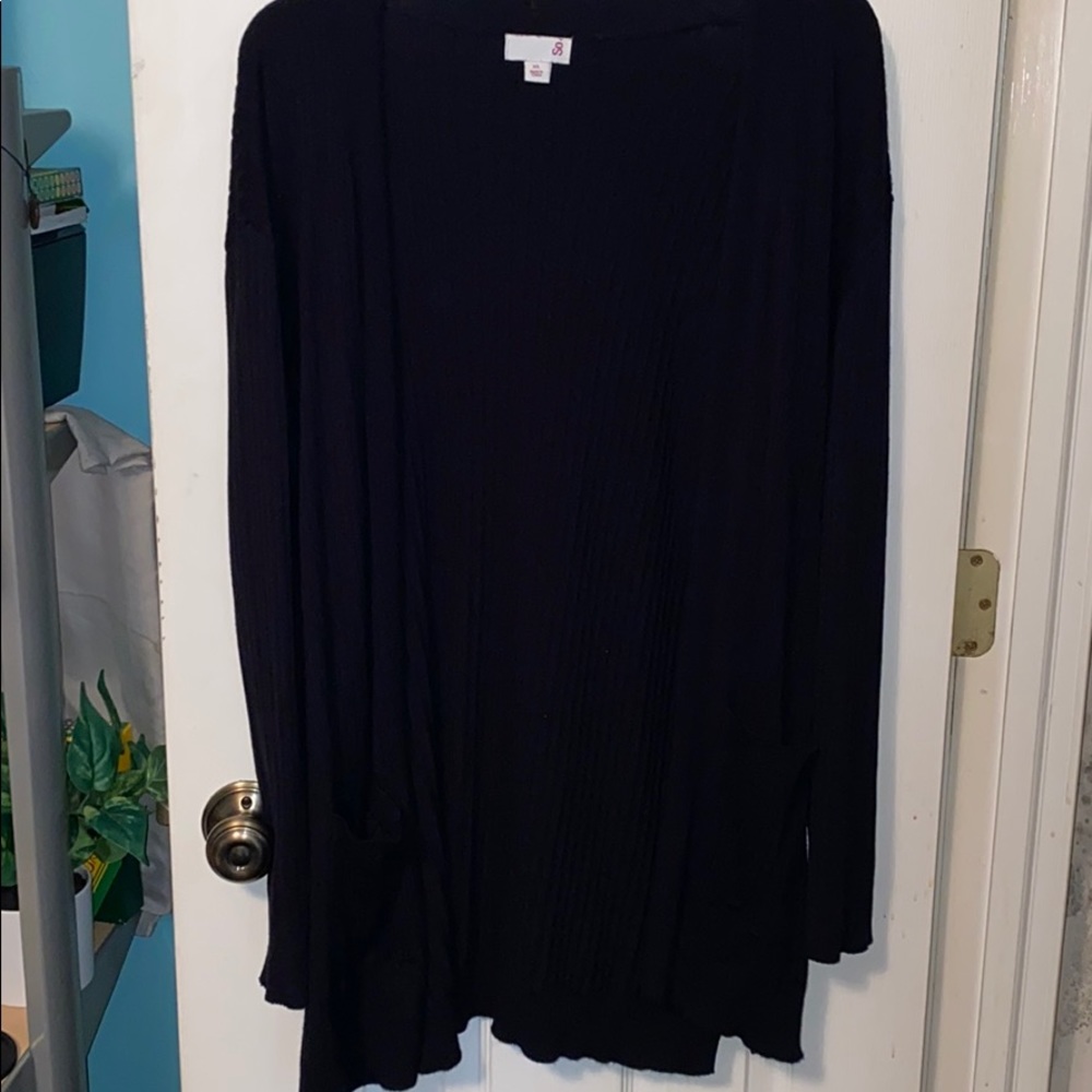 black cardigan